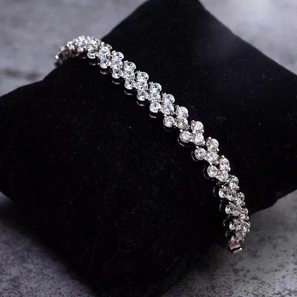 💙Shining Stone Sterling Silver Bracelet - Picture 3 of 7